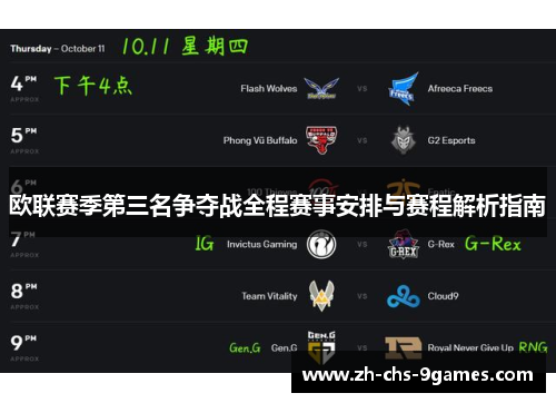 欧联赛季第三名争夺战全程赛事安排与赛程解析指南